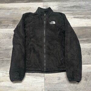 TNF The North Face Osito Black Womens S Mock Neck Full Zip Fuzzy Fleece Jacket